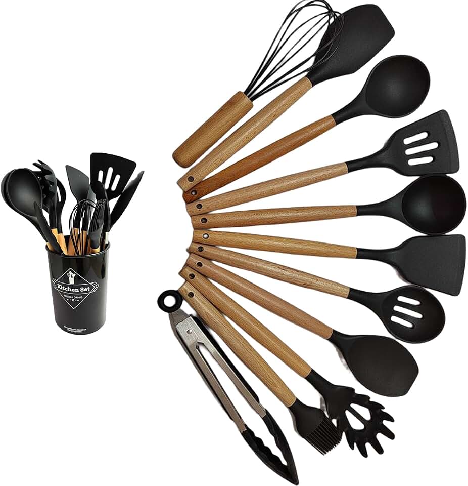 12-Piece Heat-Resistant Silicone Kitchen Utensil Set
