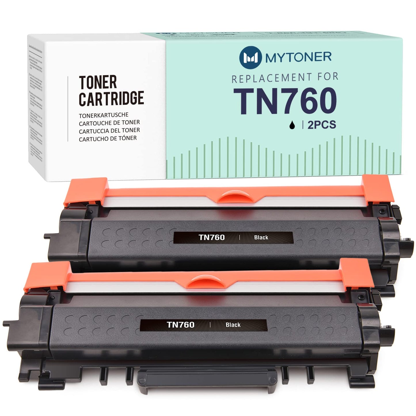 TN-760 Remanufactured Toner Cartridge Replacement for Brother TN760 TN730 TN-730 High Yield Printer Toner for MFC-L2717DW HL-L2350DW MFC-L2710DW HL-L2395DW MFC-L2690DW (Black, 2-Pack)