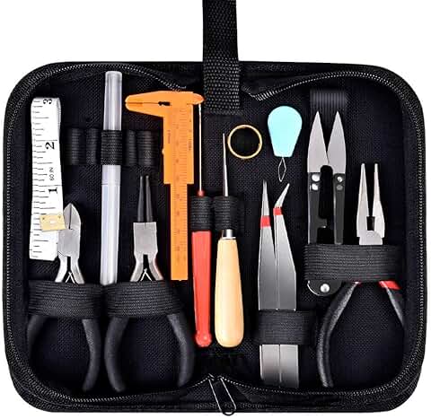 19-Piece Jewelry Making Tools Kit with Storage Case