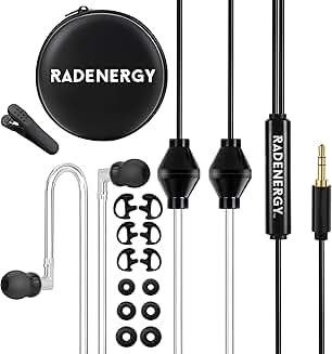 Airtube Headphones with Microphone and Volume Control