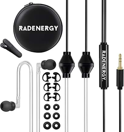 Airtube Headphones with Microphone and Volume Control