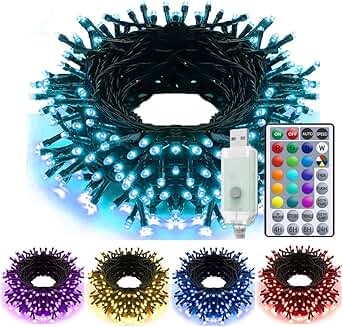 50ft Color Changing Christmas String Lights with Remote