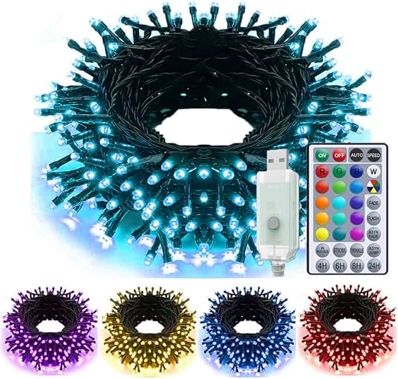 50ft Color Changing Christmas String Lights with Remote