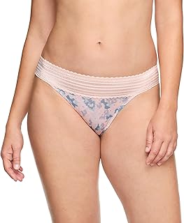 Women's Comfortable No Pinch Microfiber Bikini with Lace Waist