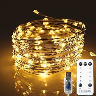 USB Christmas String Lights with 100 LEDs and Remote