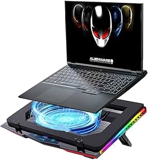 Cooling Pad with Turbo Fan and RGB Light for Gaming Laptops