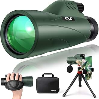 High Power 12x56 Monocular for Adults with Tripod and Bag