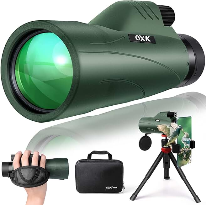 High Power 12x56 Monocular for Adults with Tripod and Bag