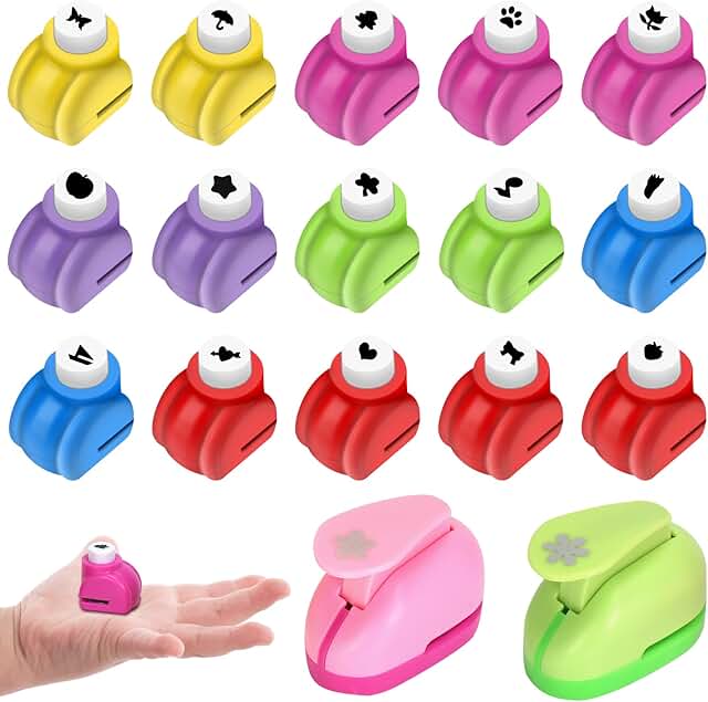 Set of 17 Paper Punches for Crafts and Scrapbooking