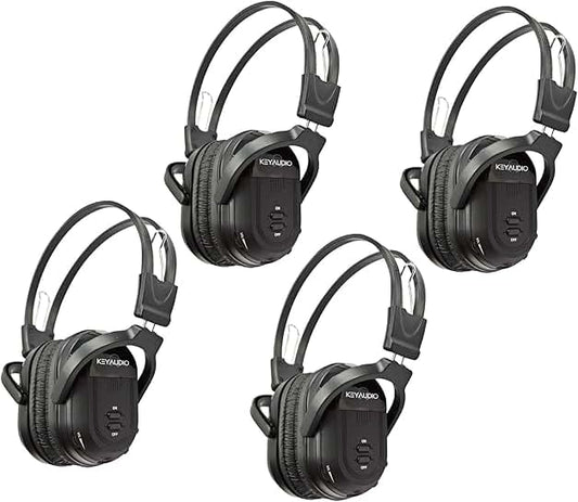 Wireless Infrared Headphones for Car and TV, Set of 4