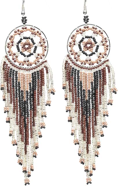 Dream Catcher Bead Dangle Earrings for Women