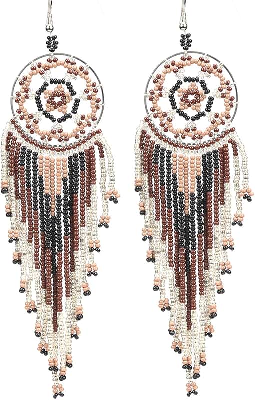 Dream Catcher Bead Dangle Earrings for Women
