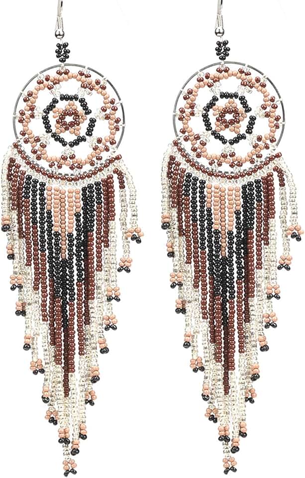 Dream Catcher Bead Dangle Earrings for Women