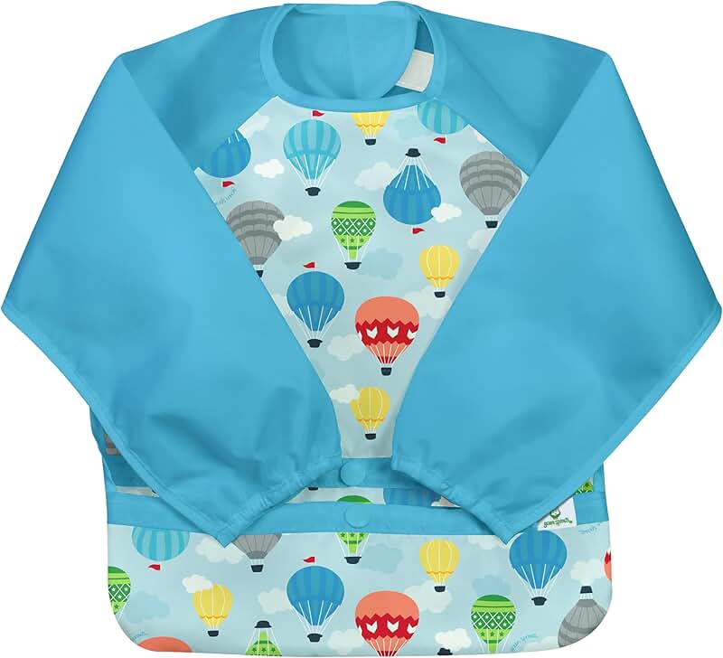 Easy-wear long sleeve bib for 12-24 months