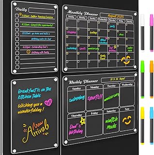 Magnetic Whiteboard Calendar Set with Markers