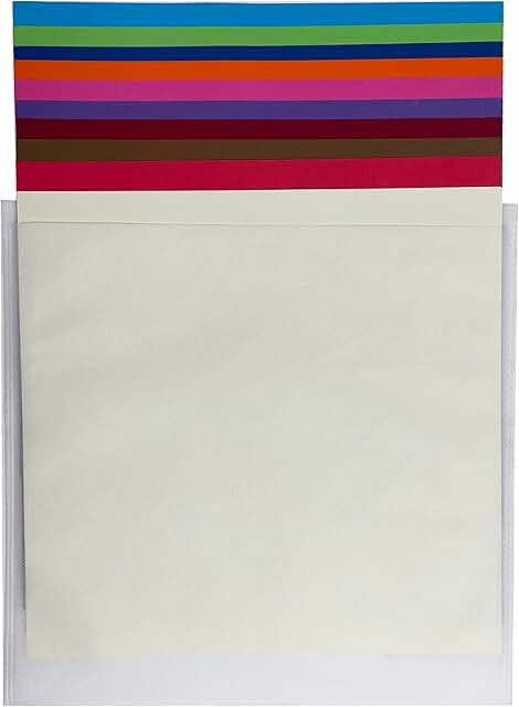 White Non-Woven Storage Sleeves for 12x12 Paper, Pack of 100
