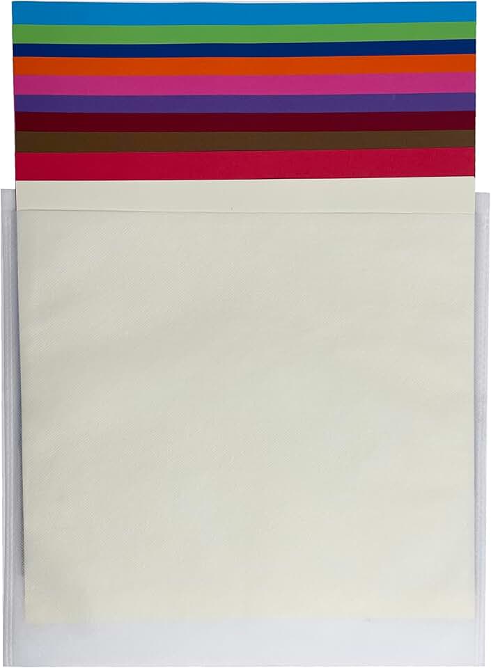 White Non-Woven Storage Sleeves for 12x12 Paper, Pack of 100