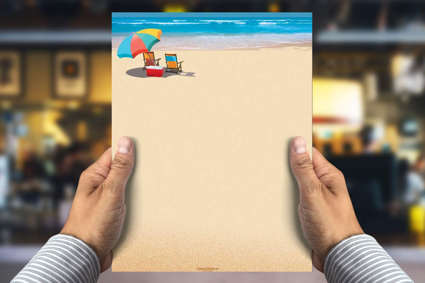 Ocean View Letterhead Sheets, 8.5 x 11, 60 Sheets