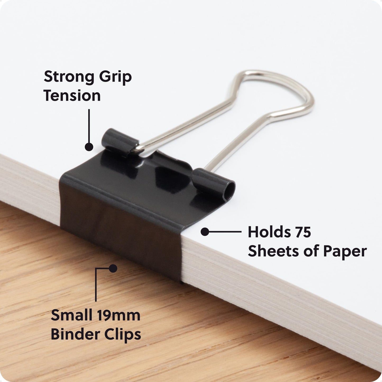 Small 3/4 Inch Binder Clips, 144 Pack