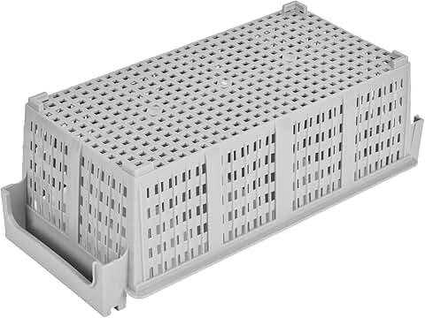 Heavy Duty Gray Flatware Dish Rack with 8 Compartments
