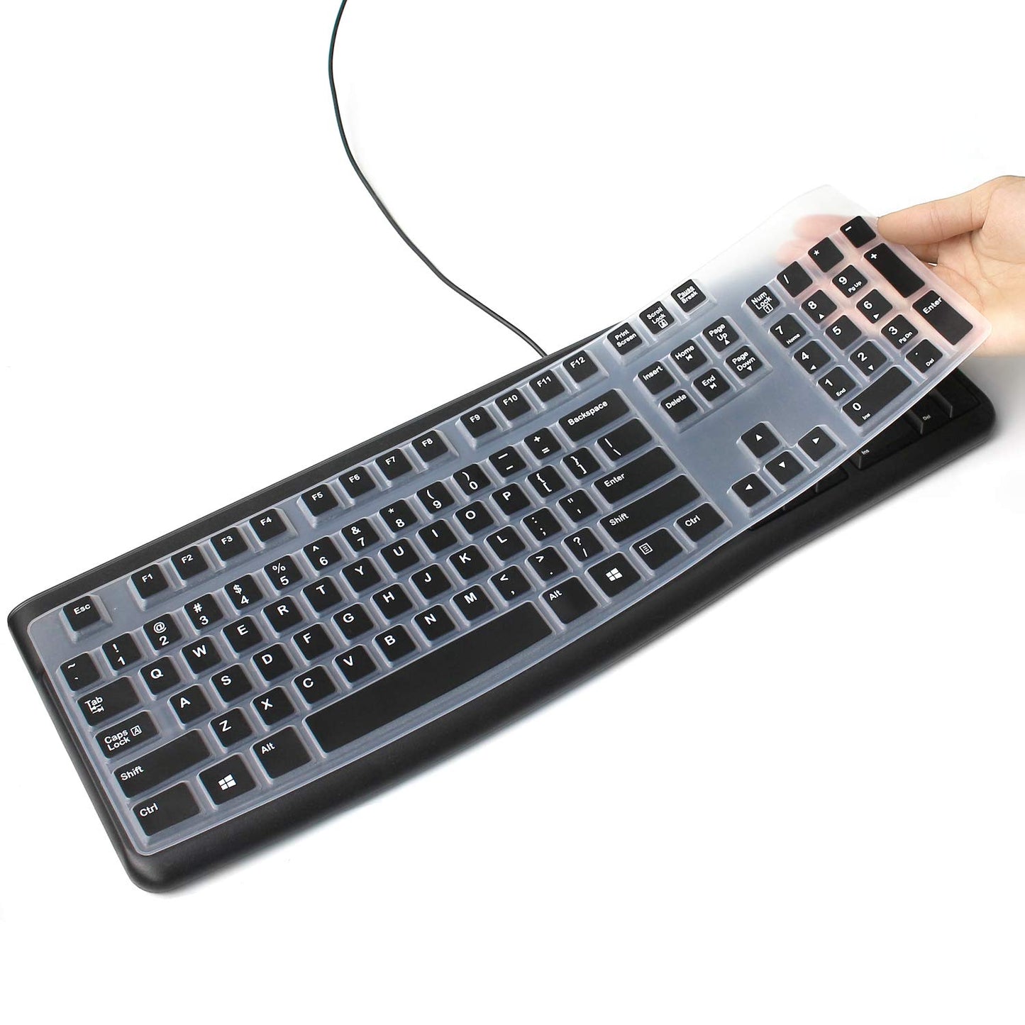 Silicone Keyboard Cover for Wired Desktop Keyboard