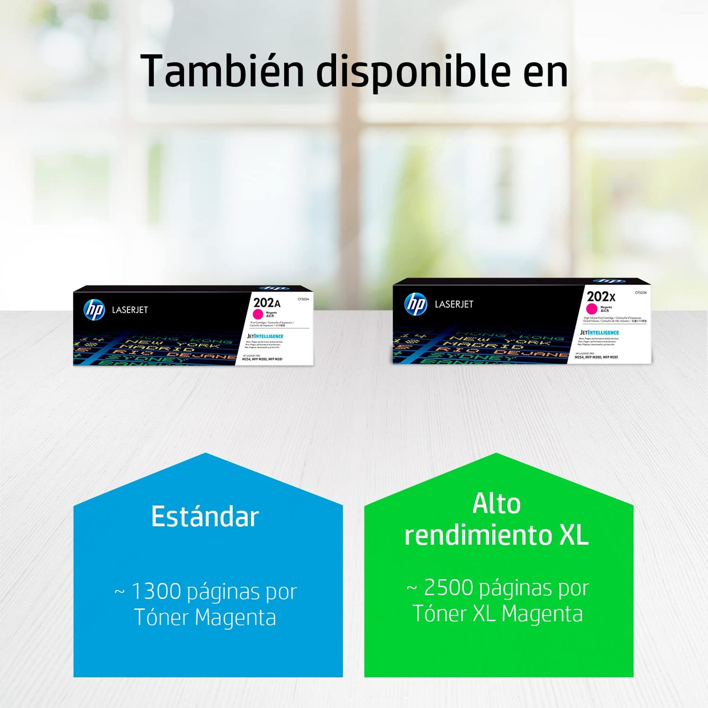 Original 202A Magenta Toner Cartridge | Works with Color LaserJet Pro M254, Color LaserJet Pro MFP M281 Series | CF503A