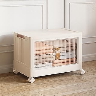 Stackable 21-Gallon Collapsible Storage Bins with Lids