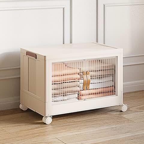 Stackable 21-Gallon Collapsible Storage Bins with Lids