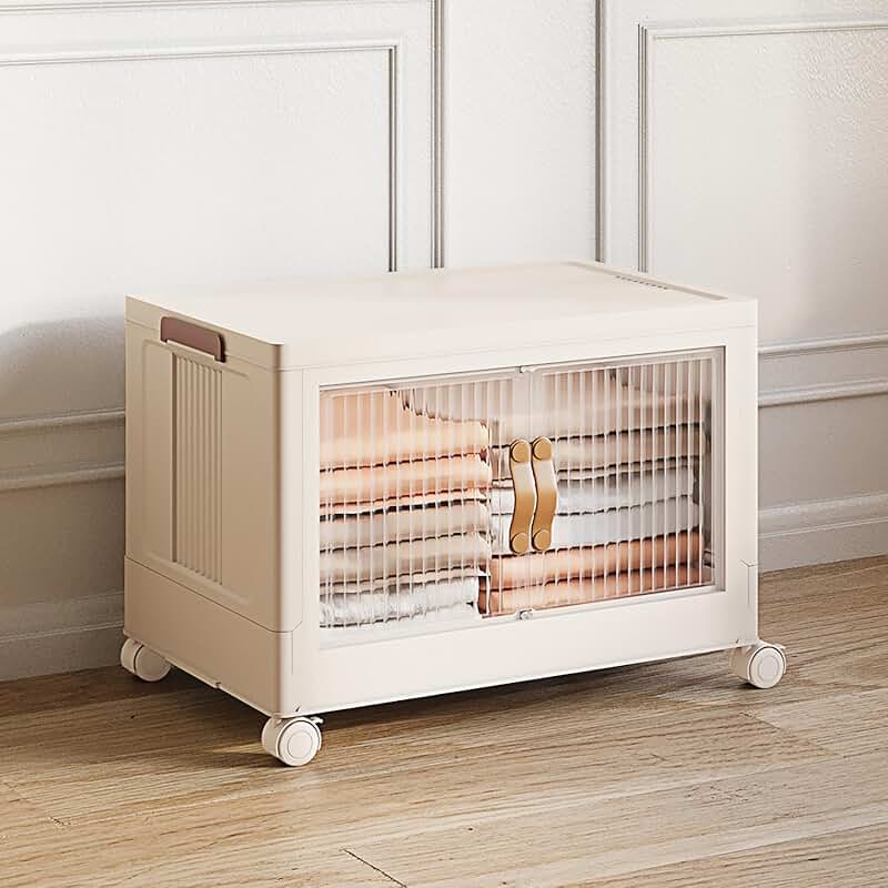 Stackable 21-Gallon Collapsible Storage Bins with Lids