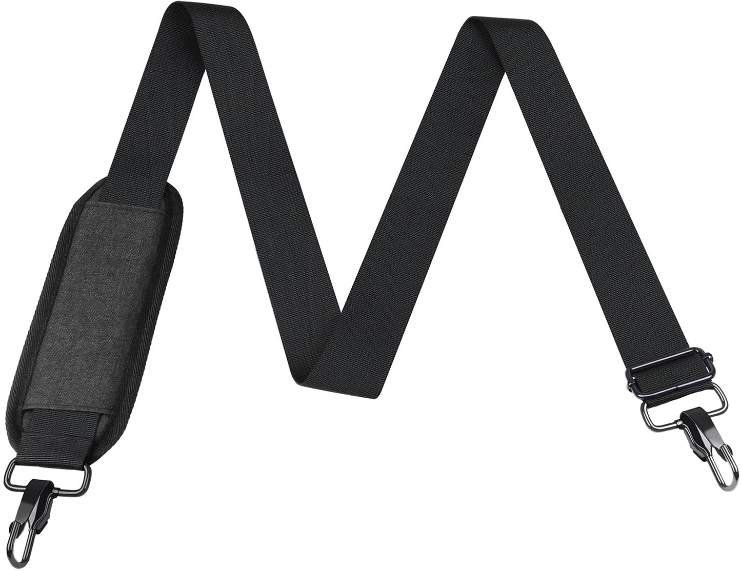56-inch adjustable soft shoulder strap with metal hooks