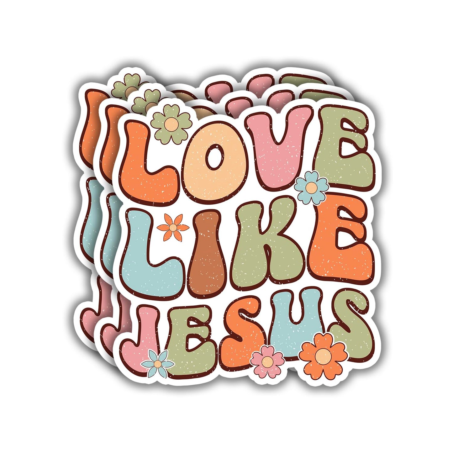 Set of 3 Inspirational Christian Stickers, 3x2.7"
