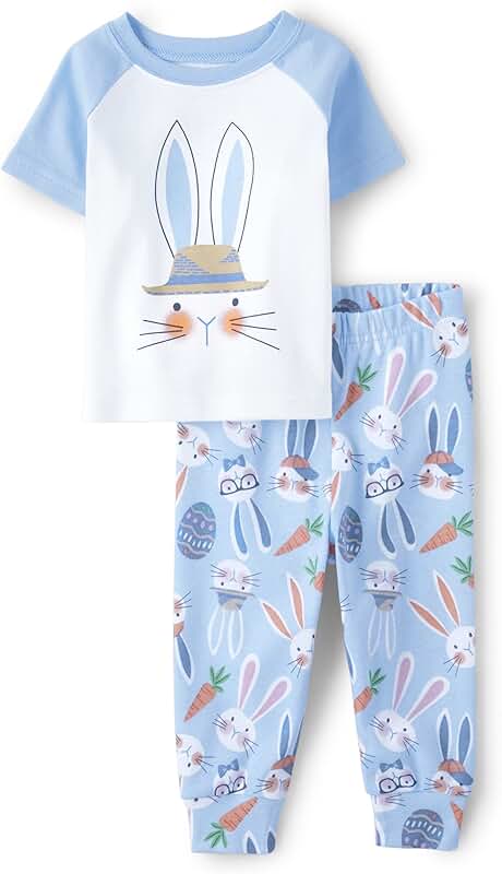 Baby Girls' Easter Pajama Set with Top and Pants