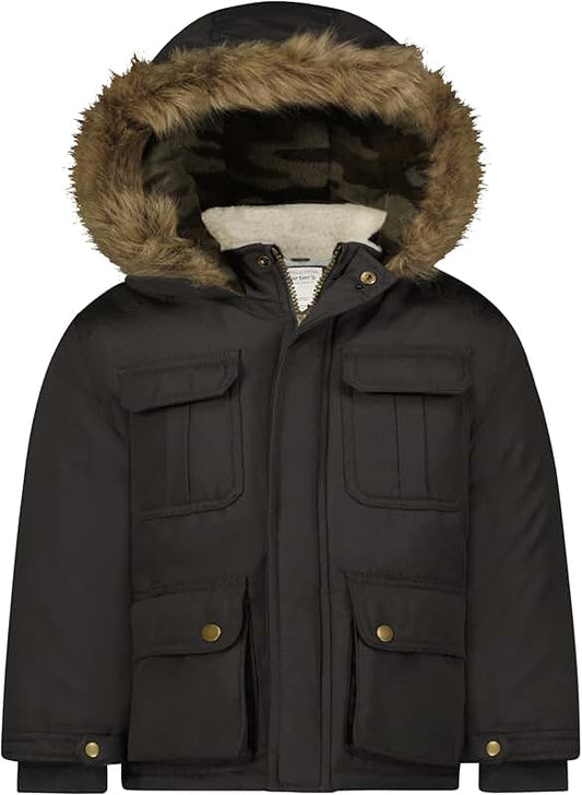 Warm winter hooded jacket for baby boys