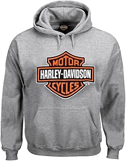 Men's Black Bar and Shield Logo Pullover Hoodie