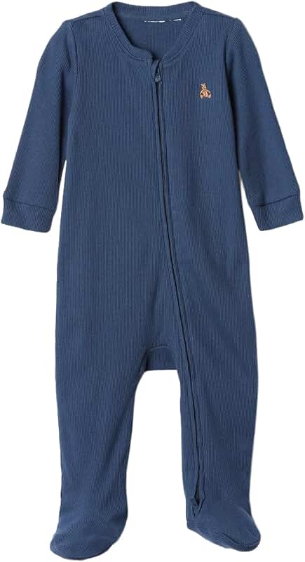 Unisex Baby Two-Way Zip Footed One-Piece