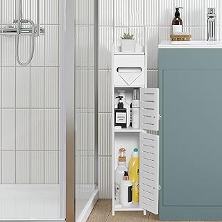 Slim Over-the-Toilet Bathroom Storage Cabinet with Shelves