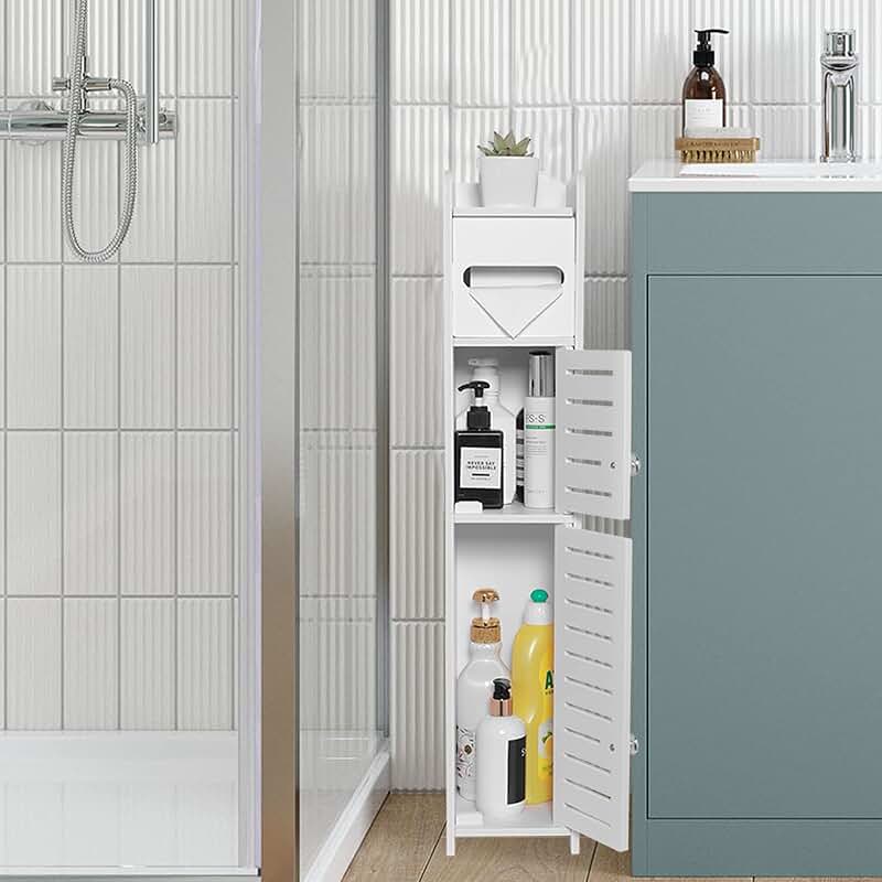 Slim Over-the-Toilet Bathroom Storage Cabinet with Shelves