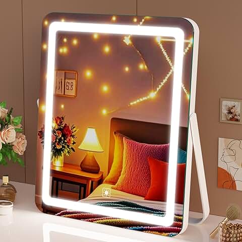 14-Inch Lighted Makeup Mirror with Touch Control