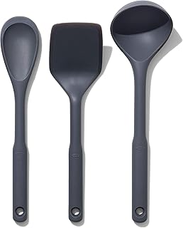 3-Piece Gray Silicone Utensil Set