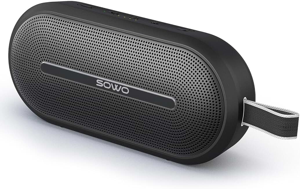 Portable wireless speaker with bass and waterproof design