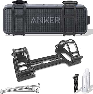 Metal Wall Mount for Bluetooth Speaker with Adjustable Straps