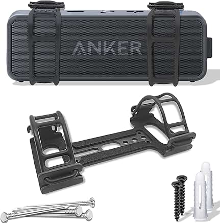 Metal Wall Mount for Bluetooth Speaker with Adjustable Straps