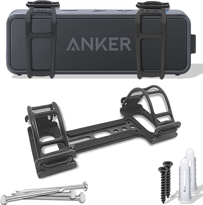Metal Wall Mount for Bluetooth Speaker with Adjustable Straps