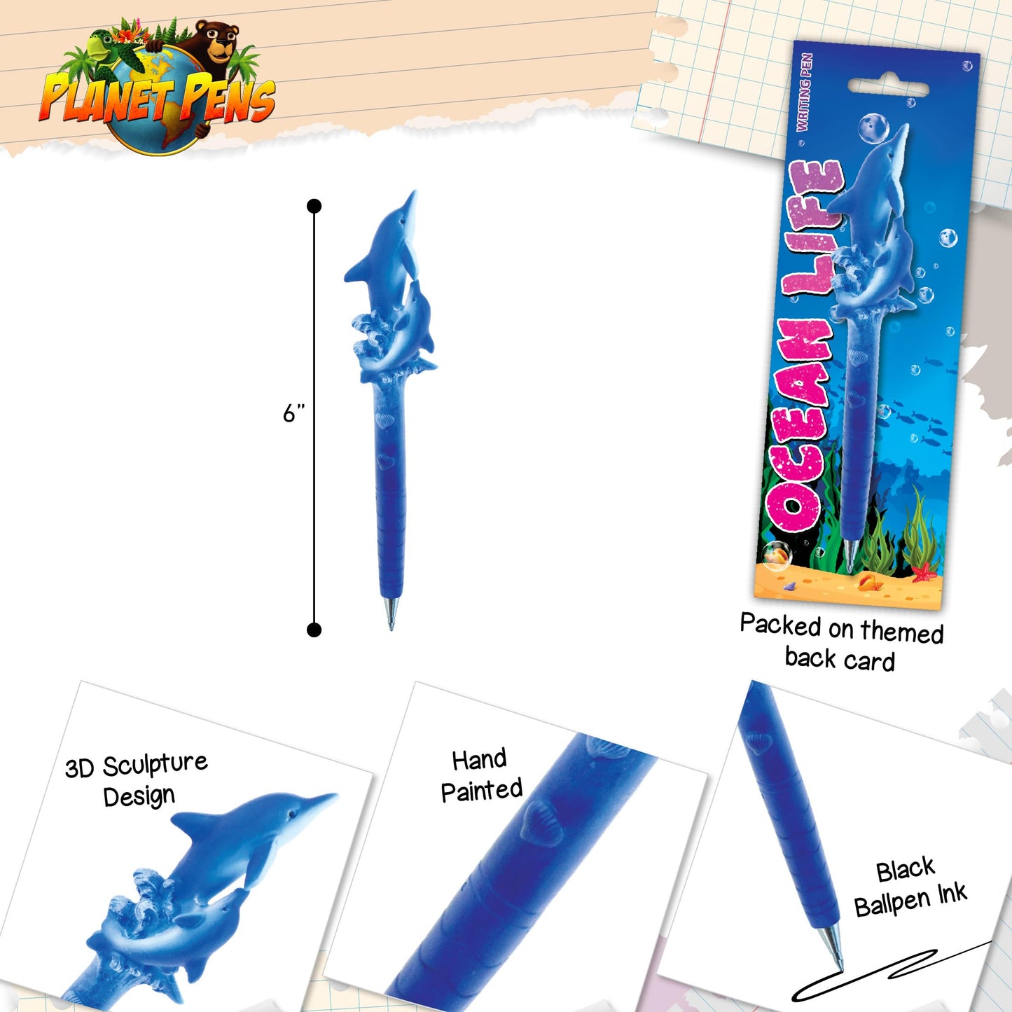 Dolphin and Calf Pen for Office and School Use