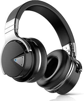 Wireless Noise-Canceling Over-Ear Headphones with Microphone