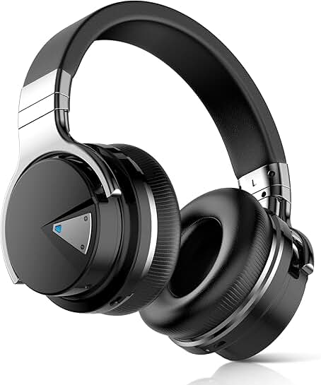 Wireless Noise-Canceling Over-Ear Headphones with Microphone