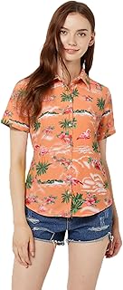 Women’s Tropical Flamingo Short Sleeve Shirt