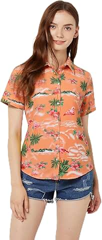 Women’s Tropical Flamingo Short Sleeve Shirt