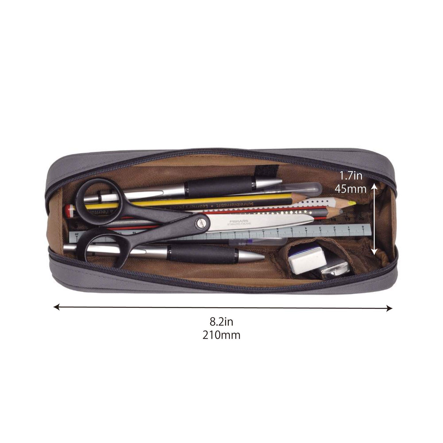 Large Capacity Zipper Pencil Case for School and Travel