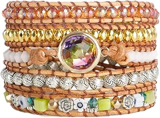 Natural Stone Beaded Healing Wax String Bracelets